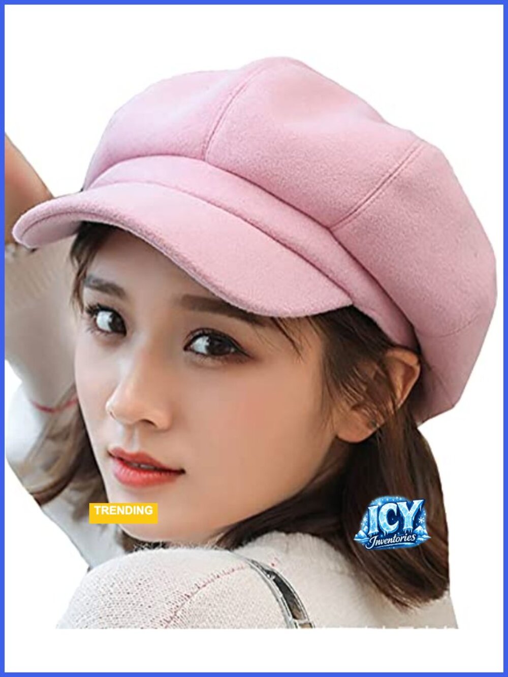 Women's Cotton Wool Newsboy Cap Adjustable Retro Winter Hat